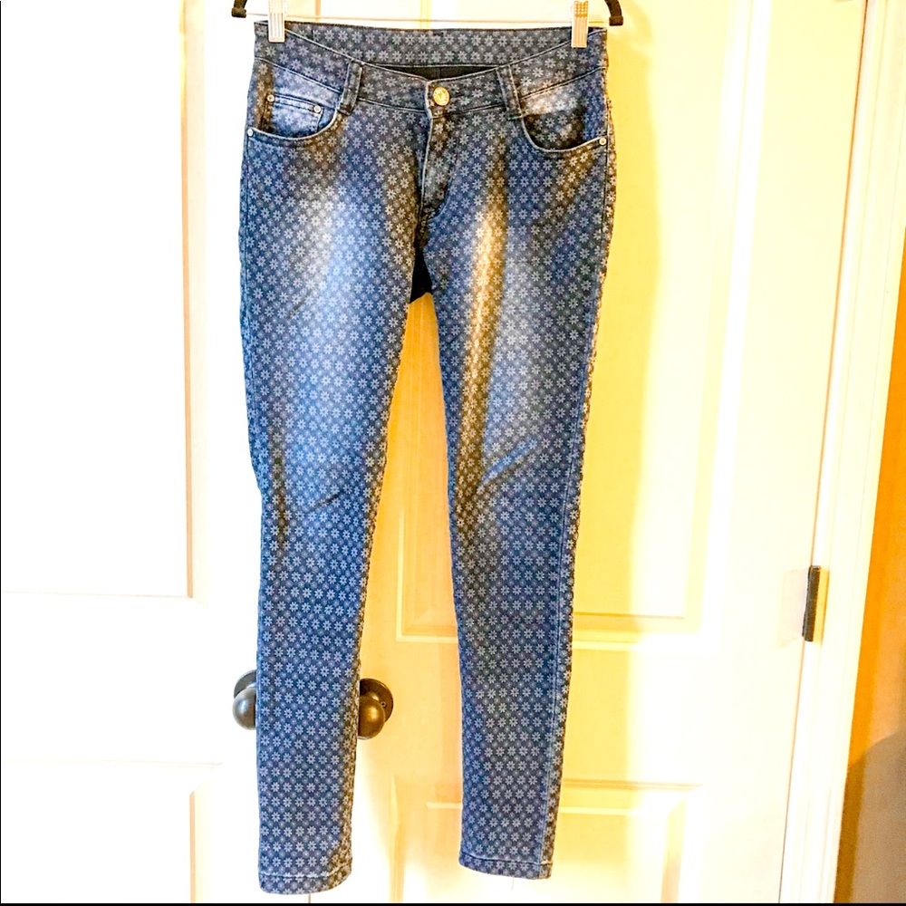 EUC Flirt printed jeans jegging